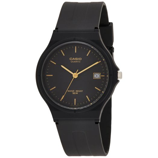 Casio Men's Black Analog Date Watch MW59-1E