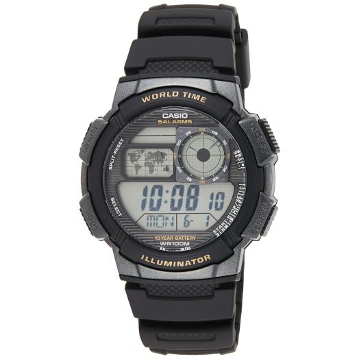 Casio Men's Digital Quartz Watch with Plastic Strap AE-1000W-1AVEF, Strap