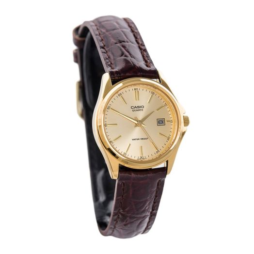 Casio EAW-LTP-1130N-7B #LTP1130N-7B Women's Casual Gold Tone Analog Watch