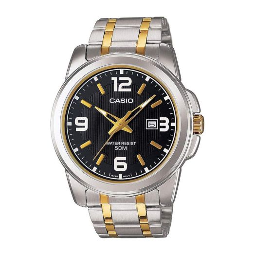 CASIO MTP-1314SG-1AV Men's Enticer Gents (Black/Gold) Stainless Steel Analog Quartz Watch