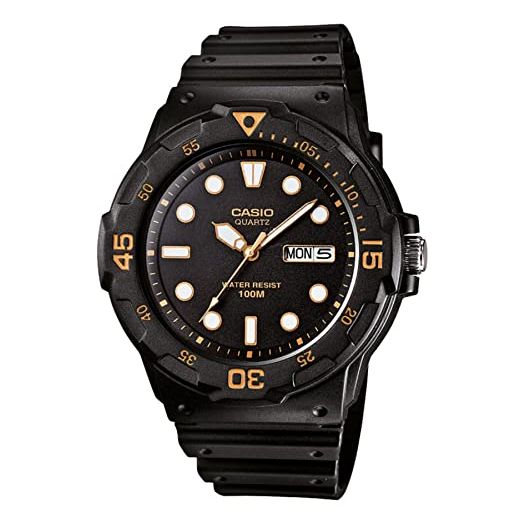 Casio Men's MRW200H-1EV Black Resin Quartz Watch with Black Dial