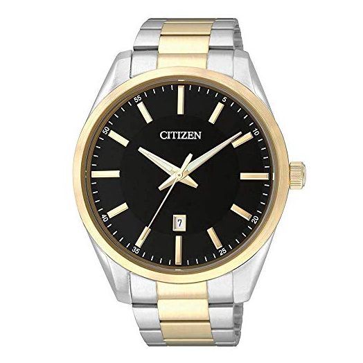 Citizen Quartz Black Dial Two-tone Men's Watch BI1034-52E