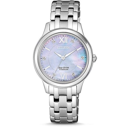 Citizen Women's Eco Drive EM0720-85Y Silver Titanium Eco-Drive Dress Watch