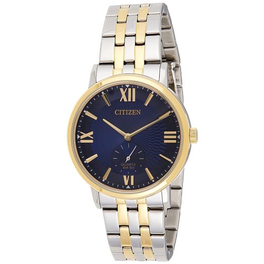 Citizen Quartz Blue Dial Two-Tone Men's Watch BE9176-76L