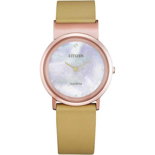 Citizen White Mother of Pearl Dial Ladies Watch EG7073-16Y