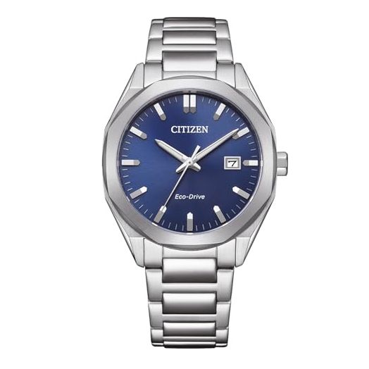 Citizen Men's Analogue Eco-Drive Watch with Stainless Steel Strap BM7620-83L, Silver, Modern