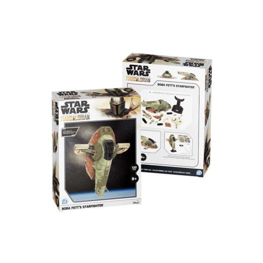 4D Puzzle - Star Wars: The Mandalorian: Boba Fett's Starfighter - 130 Paper Model Kit for Teens and Adults - Ages 14+