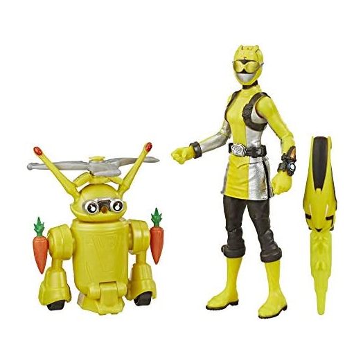 Power Rangers Beast Morphers Yellow Ranger and Morphin Jax Beast Bot 6-Inch Action Figure 2-Pack Toys Inspired by The TV Show