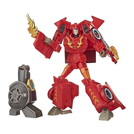 Transformers Cyberverse Bumblebee Adventures Deluxe Class Hot Rod Action Figure Toy, with Build-A-Figure Piece, for Ages 6 and Up, 5-inch