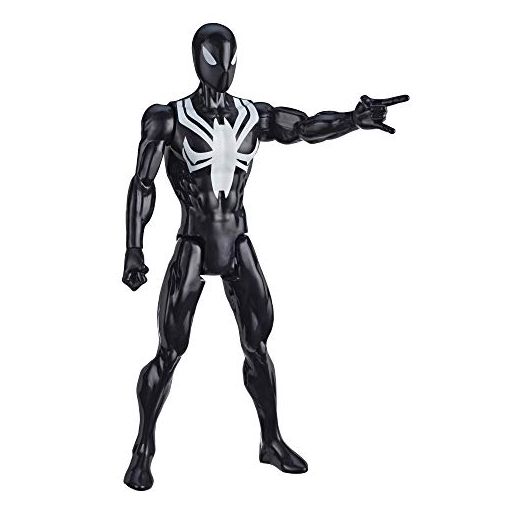 Spider-Man Marvel Titan Hero Series Villains Black Suit 12"-Scale Super Hero Action Figure Toy Great Kids for Ages 4 & Up