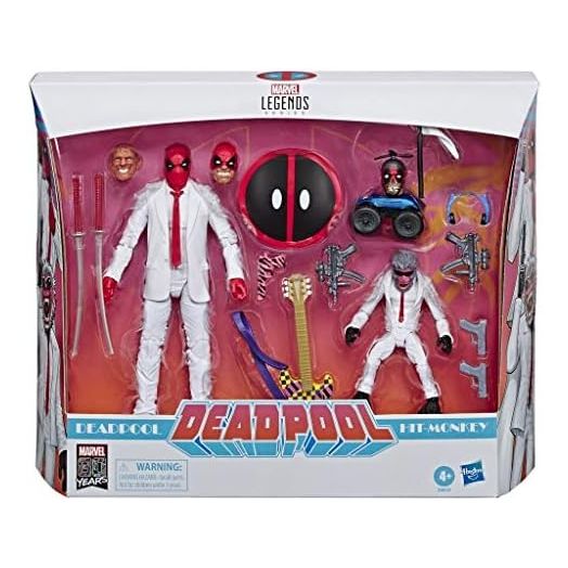 Marvel Comics 80th Anniversary Legends Series 6"-Scale Vintage Comic-Inspired Deadpool & Hit-Monkey Collectible Action Figure 2 Pack