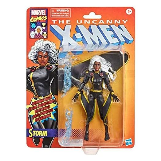 Marvel Retro Fan Figure Collection Storm X-Men Action Figure, (Pack of 1), 6" Scale, Black