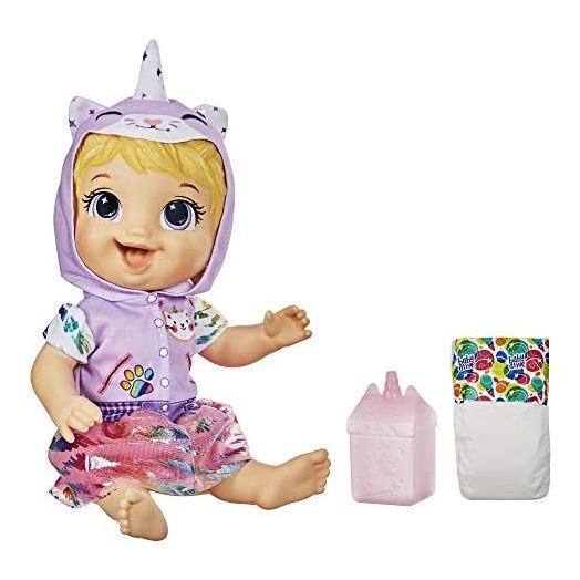 Baby Alive Tinycorns Doll, Unicorn, Accessories, Drinks, Wets, Blonde Hair Toy for Kids Ages 3 Years and Up