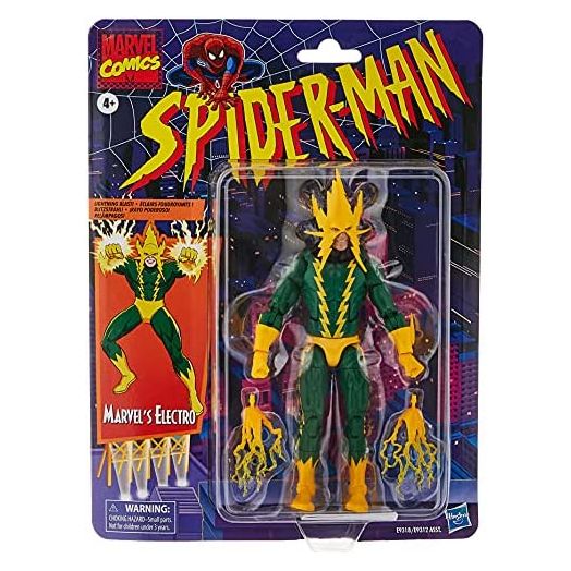 Spider-Man Hasbro Marvel Legends Series 6-inch Collectible Marvel’s Electro Action Figure Toy Retro Collection