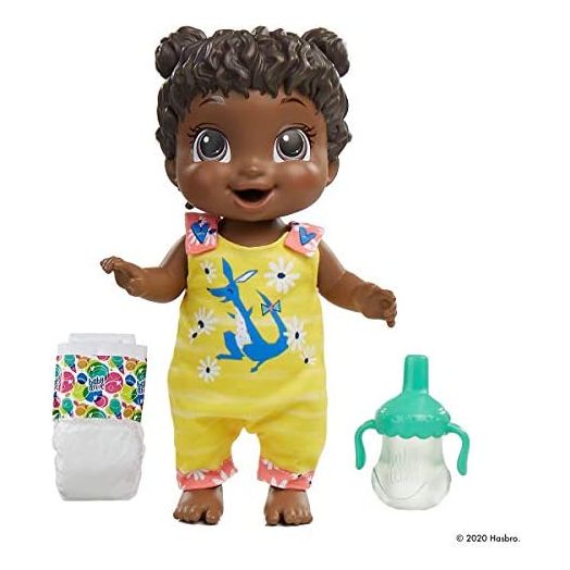 Baby Alive Baby Gotta Bounce Doll, Kangaroo Outfit, Bounces with 25+ SFX and Giggles, Drinks and Wets, Black Hair Toy for Kids Ages 3 and Up