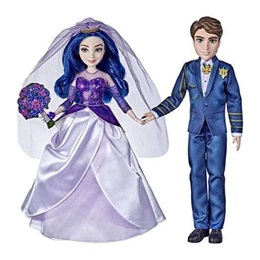 Disney Descendants Mal and Ben Dolls, Inspired by Disney The Royal Wedding: A Descendants Story, Toys Include Outfits, Shoes, and Fashion Accessories , Blue