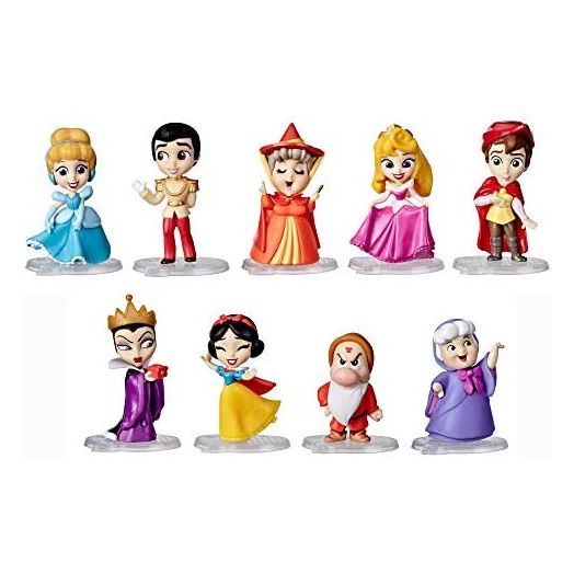 Disney Princess Comics Adventure Discoveries Collection, Doll Set with 9 Figures, Bases, Display Castle and Case, Toy for Girls 3 and Up (Amazon Exclusive)
