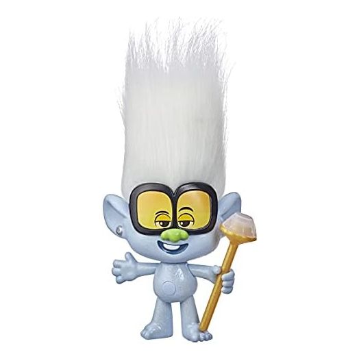 Trolls DreamWorks World Tour Rappin' Tiny Diamond Doll with Scepter and Fun Hair, Inspired World Tour, Toy for Girls 4 Years and Up