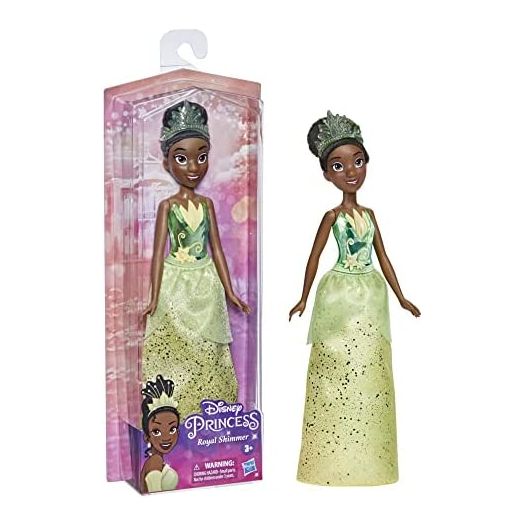 Disney Princess Royal Shimmer Tiana Doll, Fashion Doll with Skirt and Accessories, Toy for Kids Ages 3 and Up