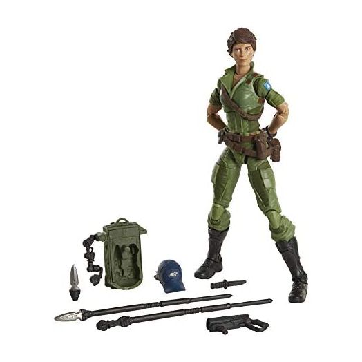 Hasbro G.I. Joe Classified Series Lady Jaye Action Figure 25 Collectible Premium Toy with Multiple Accessories 6-Inch Scale with Custom Package Art , Green