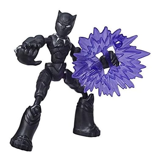 Avengers E7868 Marvel Bend and Flex Action Figure Toy, 6-Inch Flexible Black Panther, Includes Accessory, Ages 4 and Up, Multicoloured