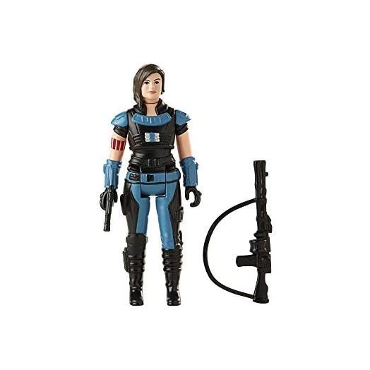 Star Wars Retro Collection Cara Dune Toy 3.75-Inch-Scale The Mandalorian Action Figure with Accessories, Toys for Kids Ages 4 and Up , Blue