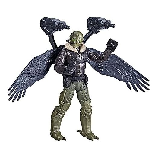 Spider-Man Marvel 6-Inch Deluxe Wing Blast Marvel's Vulture, Movie-Inspired Action Figure Toy, Blasts Included Projectiles, Ages 4 and Up