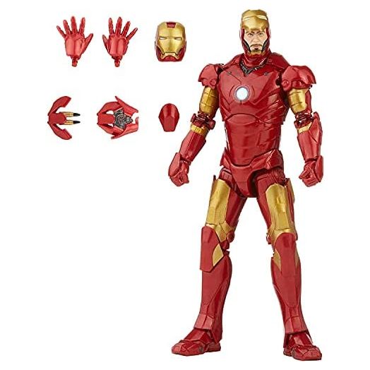 Marvel Hasbro Legends Series 6-inch Scale Action Figure Toy Iron Man Mark 3 Infinity Saga Character, Premium Design, Figure and 5 Accessories
