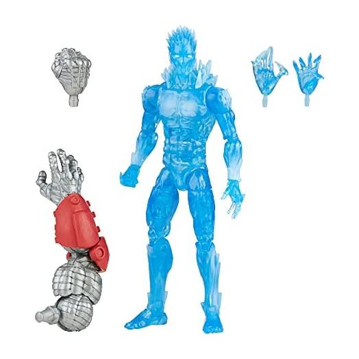 Hasbro Marvel Legends Series 6-inch Scale Action Figure Toy Iceman, Premium Design, 1 Figure, 2 Accessories, and 2 Build-A-Figure Parts , Blue