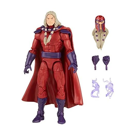 Hasbro Marvel Legends Series 6-inch Scale Action Figure Toy Magneto, Premium Design, 1 Figure, and 5 Accessories , Red
