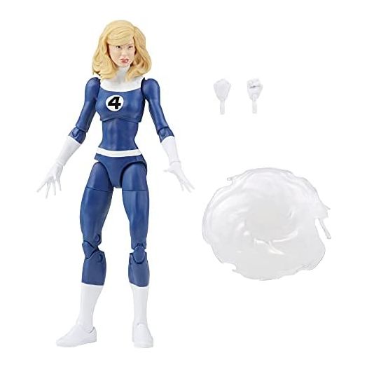 Marvel Legends Series Retro Fantastic Four Marvel's Invisible Woman 6-inch Action Figure Toy, Includes 3 Accessories , Blue