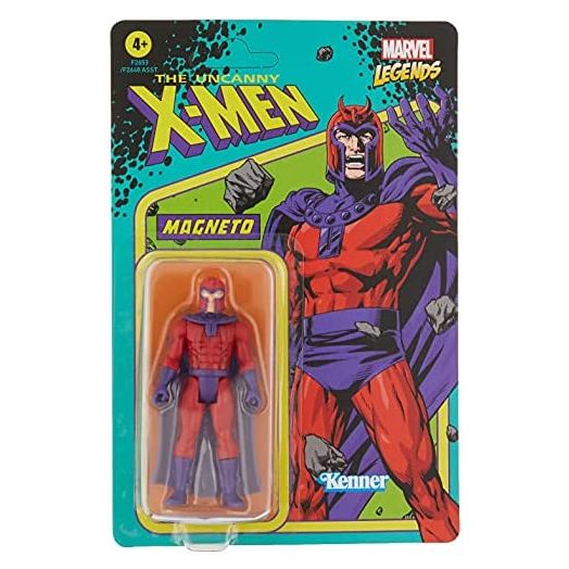 Marvel Hasbro Legends Series 3.75-inch Retro 375 Collection Magneto Action Figure Toy , Red