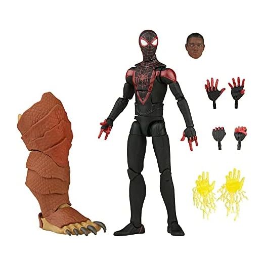 Spider-Man Marvel Legends Series Gamerverse Miles Morales 6-inch Collectible Action Figure Toy and 7 Accessories and 1 Build-A-Figure Part(s)