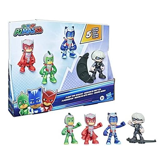 PJ Masks Flight Time Mission Action Figure Set, Preschool Toy for Kids Ages 3 and Up, Includes 4 Action Figures and 1 Accessory