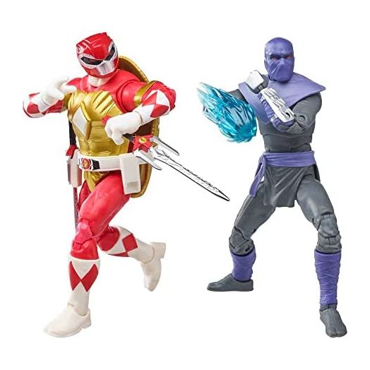Power Rangers Teenage Mutant Ninja Turtles Lightning Collection Foot Soldier Tommy & Raphael Red Action Figure 2-Pack