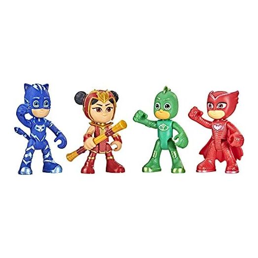 PJ Masks Heroes and an Yu Figure Set Preschool Toy, 4 Poseable Action Figures and 1 Accessory for Kids Ages 3 and Up (Amazon Exclusive)