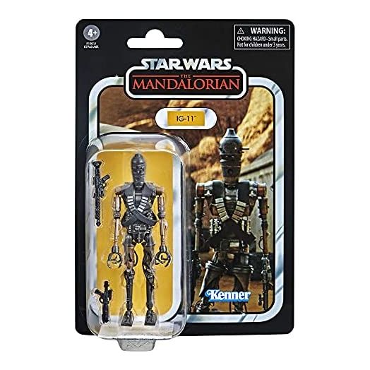 Star Wars The Vintage Collection IG-11 Toy, 3.75-Inch-Scale The Mandalorian Action Figure and Blaster Accessory, Toys for Kids Ages 4 and Up,F1901