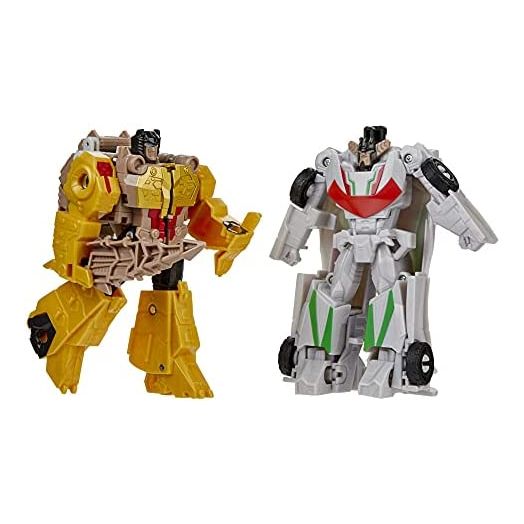 Transformers Bumblebee Cyberverse Adventures Dinobots Unite Toys Dino Combiners Wheelgrim 2-Pack Action Figures, Ages 6 and Up, 4.5-inch