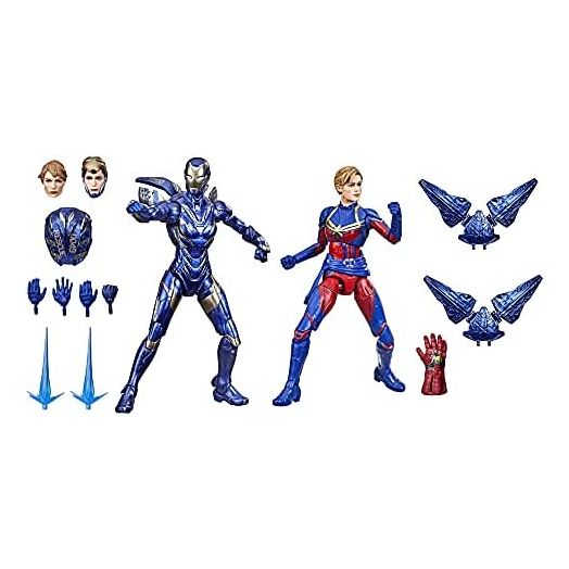 Marvel Hasbro Legends Series 6-inch Scale Action Figure Toy Captain and Rescue Armor 2-Pack, Infinity Saga Character, Premium Design, 2 Figures and 12 Accessories