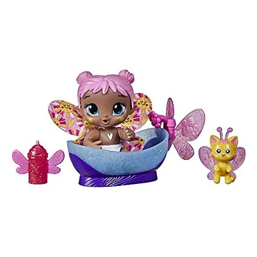 Baby Alive Glo Pixies Minis Doll, Bubble Sunny, Glow-in-The-Dark Doll for Kids Ages 3 and Up, 3.75-Inch Pixie Toy with Surprise Friend