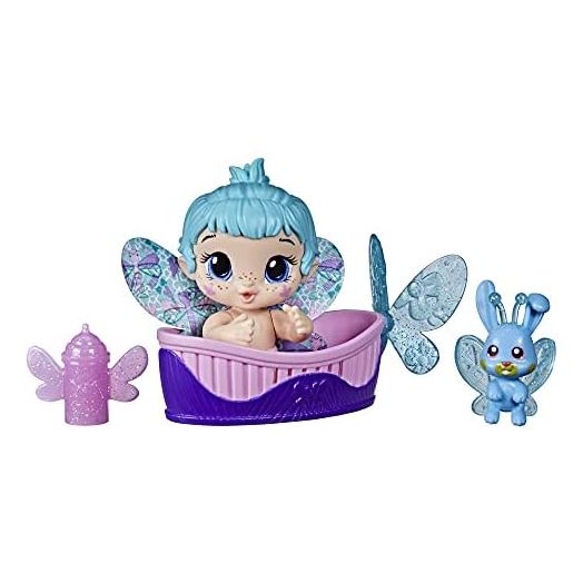 Baby Alive Glo Pixies Minis Doll, Aqua Flutter, Glow-in-The-Dark Doll for Kids Ages 3 and Up, 3.75-Inch Pixie Toy with Surprise Friend