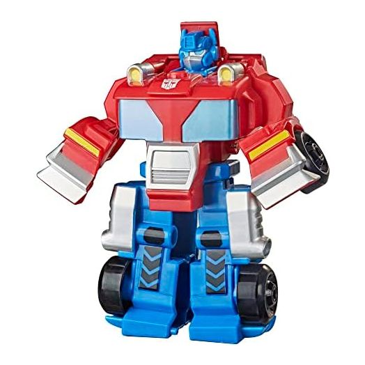 Transformers Playskool Heroes Rescue Bots Academy Team Optimus Prime, 4.5-Inch Action Figure, Converting Robot Toy, Ages 3 and Up