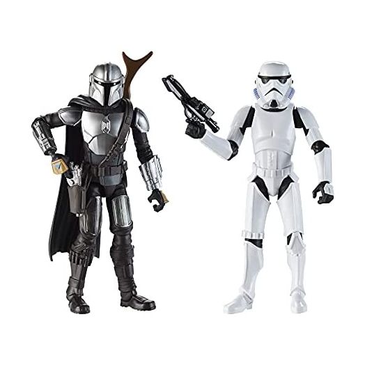 Star Wars Galaxy of Adventures The Mandalorian 5-Inch-Scale Figure 2 Pack with Fun Blaster Accessories, Toys for Kids Ages 4 and Up (Amazon Exclusive)