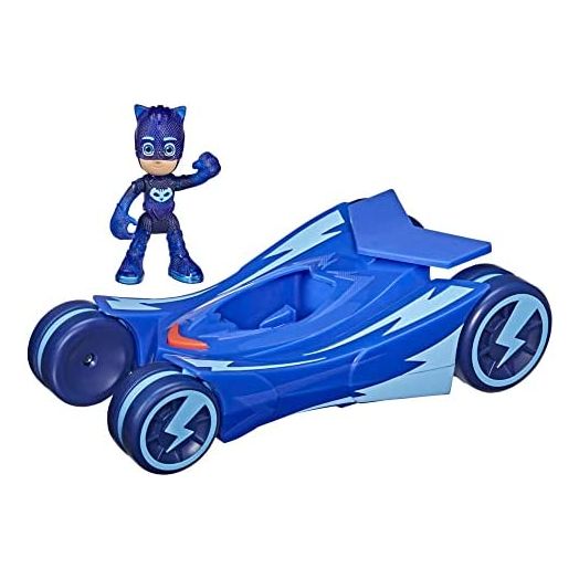 PJ Masks Glow & Go Cat-Car Preschool Toy Vehicle, Catboy Car Light Up Racer with Catboy Action Figure for Kids Ages 3 and Up
