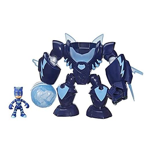 PJ Masks Robo-Catboy Preschool Toy with Lights and Sounds for Kids Ages 3 and Up, Catboy Robot Suit with Catboy Action Figure