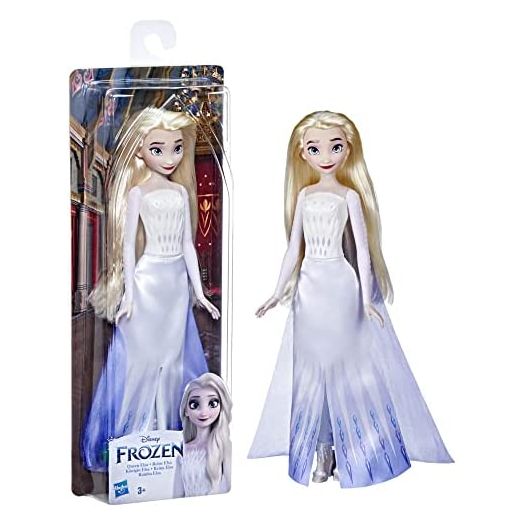Disney Frozen 2 Queen Elsa Shimmer Fashion Doll, Removable Clothes and Accessories, Long Blonde Hair, Toy for Kids 3 Years Old and Up