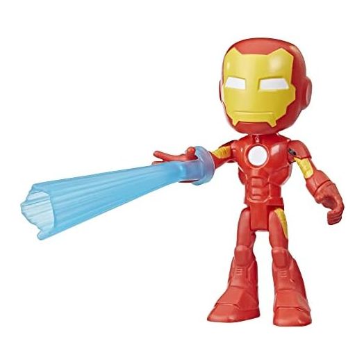 Marvel Spidey and His Amazing Friends Iron Man Action Figure Toy, Preschool Super Hero 4-Inch Scale Figure with Accessory, Kids Ages 3 and Up