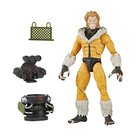 Marvel Legends Series X-Men Sabretooth Action Figure 6-Inch Collectible Toy, 3 Build-A-Figure Part