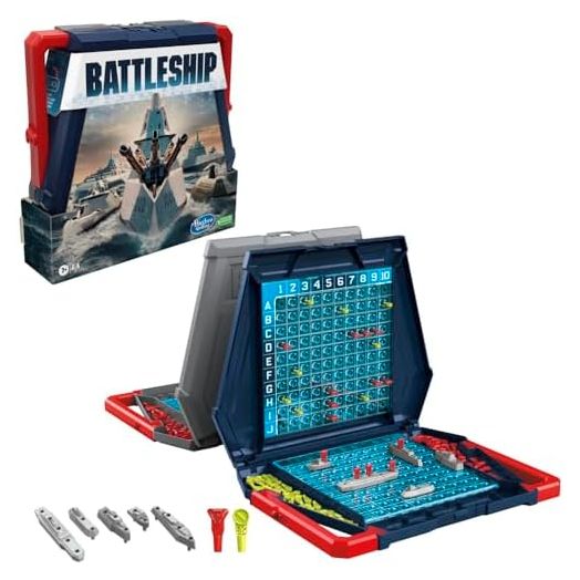 Hasbro Gaming Battleship Classic Board Game, Strategy Game, Fun Kids Game for 2 Players, Multicolor
