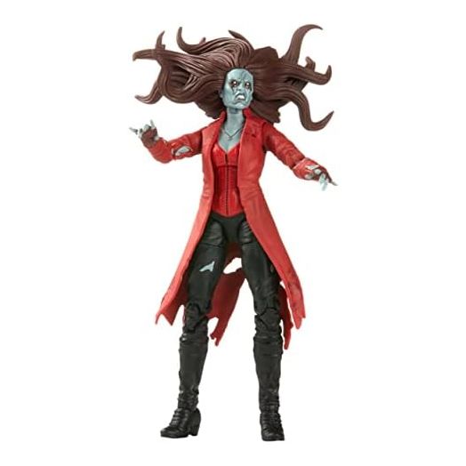 Marvel Legends Series MCU Disney Plus What If Zombie Scarlet Witch Action Figure 6-inch Collectible Toy, 2 Accessories and 1 Build-A-Figure Part